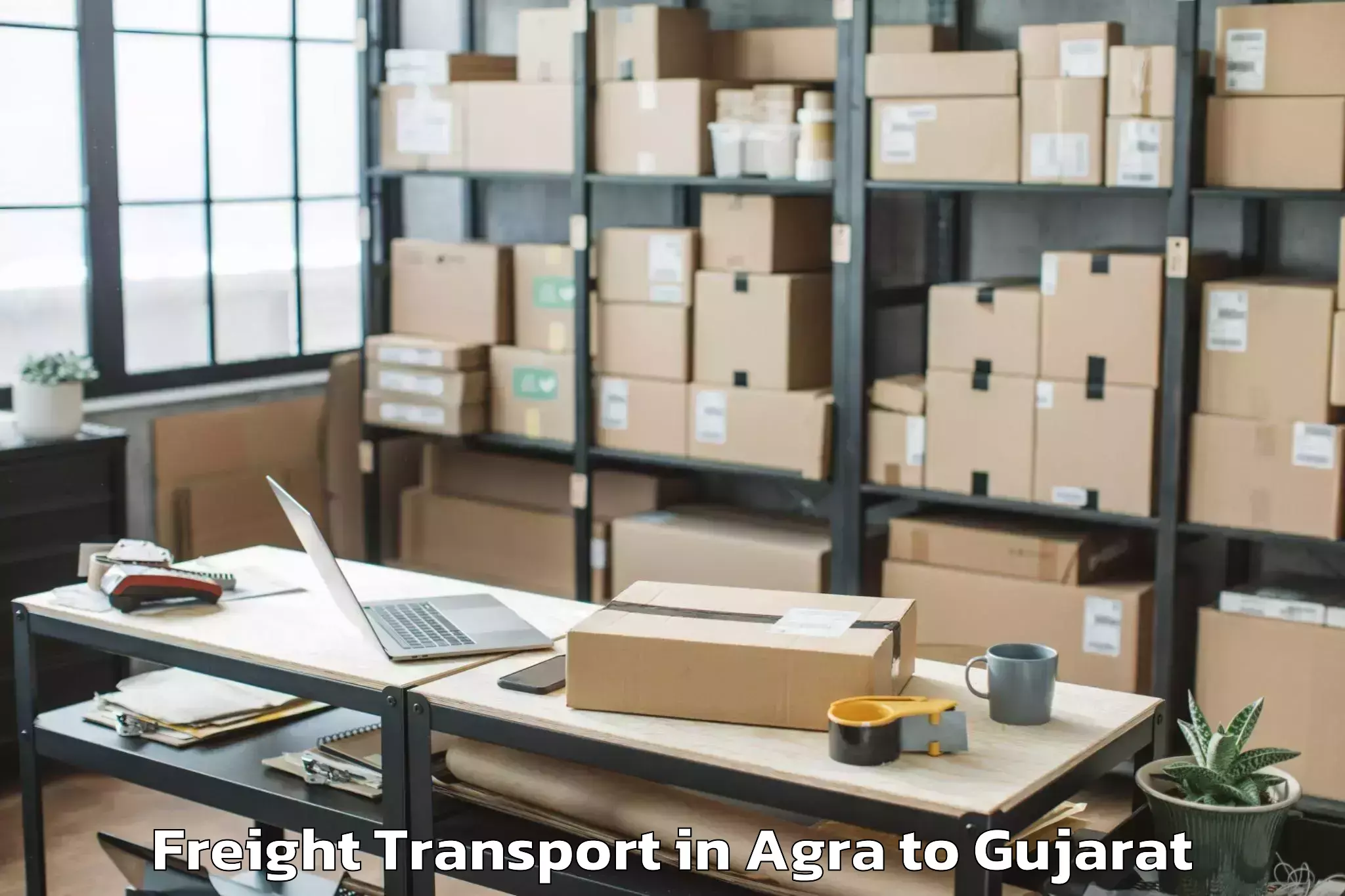 Book Your Agra to Gadhada Freight Transport Today